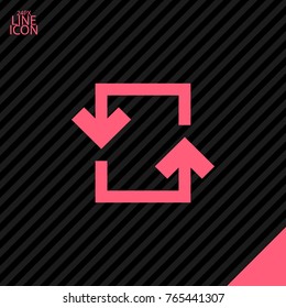 Refresh minimal icon. Arrow line vector icon for websites and mobile minimalistic flat design.