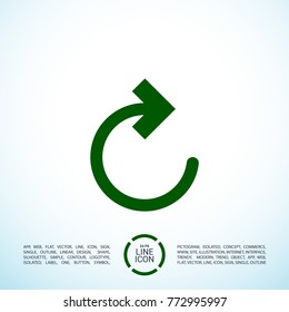 Refresh minimal icon. Arrow line vector icon for websites and mobile minimalistic flat design.