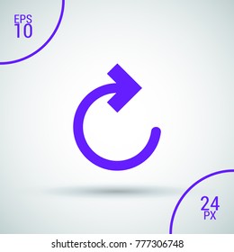 Refresh minimal icon. Arrow line vector icon for websites and mobile minimalistic flat design.