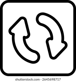 Refresh Modern Black Icon Design