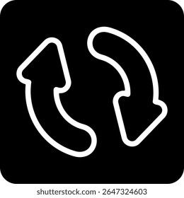 Refresh Modern Black Icon Design