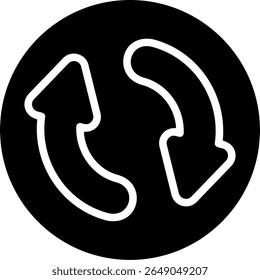 Refresh Modern Black Icon Design