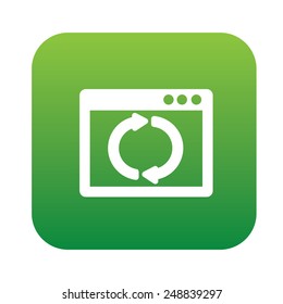Refresh on green button,clean vector
