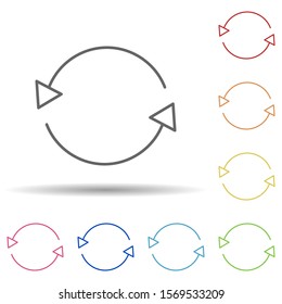Refresh outline in multi color style icon. Simple thin line, outline vector of ecology icons for ui and ux, website or mobile application