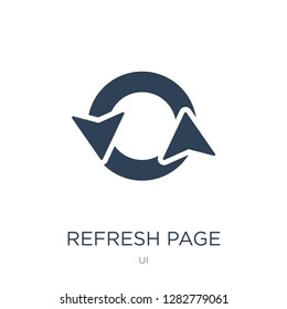 refresh page arrow button icon vector on white background, refresh page arrow button trendy filled icons from UI collection, refresh page arrow button vector illustration