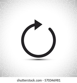  Refresh page vector icon. Reload sign. Repeat vector symbol Icon. Halftone background.