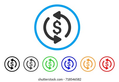 Refresh Price rounded icon. Style is a flat refresh price grey symbol inside light blue circle with black, gray, green, blue, red, orange color versions.