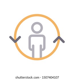 refresh profile colour line vector icon