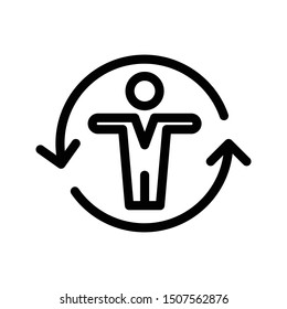 refresh profile thin line vector icon