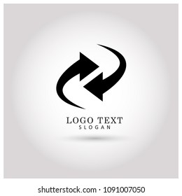 Refresh & Recycle Logo. Symbol & Icon Vector Template.