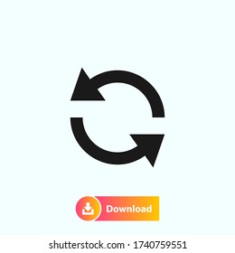 refresh reload arrow icon vector