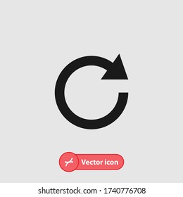 refresh reload arrow icon vector
