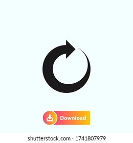 refresh reload arrow icon vector