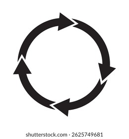 Refresh or Reload arrows. Circle arrow, connect or recycle digital icons. Connection restart symbols, isolated rotate round group recent vector collection. Green, Black and Blue Color.