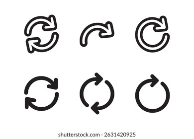 Atualizar Ícones 2 de Vetor de Setas de Recarga