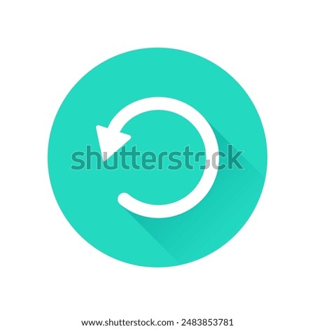 Refresh Reload Circular Shadow Icon Vector