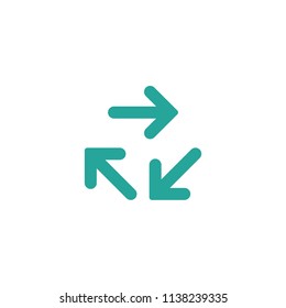 refresh or reload icon. Three blue  rotation arrows isolated on white. Flat icon. Exchange icon. Good for web and software interfaces.  Cyclical process. Diagram. Circular arrows. 