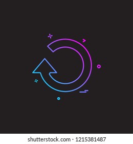 refresh reload icon vector design