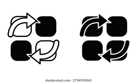 Symbole mit Pfeilen aktualisieren und neu laden