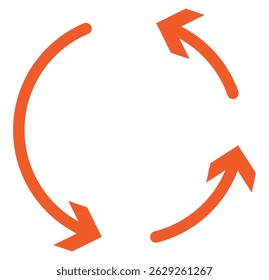 Ícone de seta para atualizar, recarregar e repetir. ícone de mídia social design eps 10 