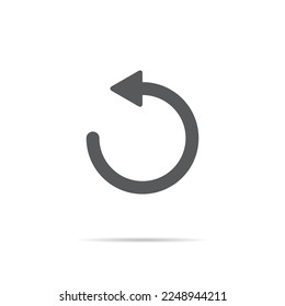 Refresh, reload, repeat icon vector in rounded ends style