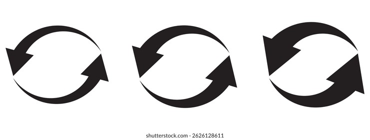 Refrescar, recargar icono de rotación. Las señales y los símbolos se pueden utilizar para el Web, logotipo, App móvil, UI, UX en el fondo blanco. Variedad Diseño colorido.