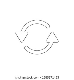 refresh or reload rotate outline icon. Signs and symbols can be used for web, logo, mobile app, UI, UX