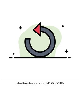 Refresh, Reload, Rotate, Repeat  Business Flat Line Filled Icon Vector Banner Template