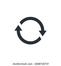 Actualizar, Recargar, Rotar, Repetir plantilla de logotipo comercial. Ilustración vectorial aislada en fondo blanco.