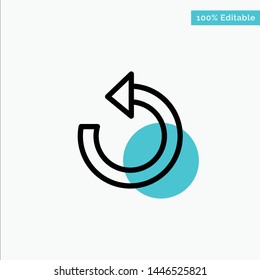 Refresh, Reload, Rotate, Repeat turquoise highlight circle point Vector icon