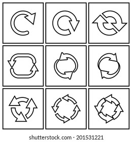 Refresh Reload Rotation Arrows Set