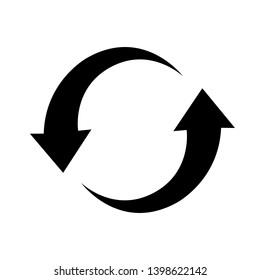 Refresh, Reload or Update icon with arrows. vector. Back Arrow Icon. Restart 