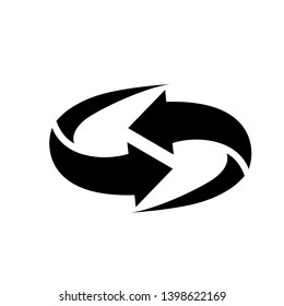 Refresh, Reload or Update icon with arrows. vector. Back Arrow Icon. Restart 