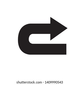 Refresh, Reload or Update icon with arrows. vector. Back Arrow Icon. Restart 