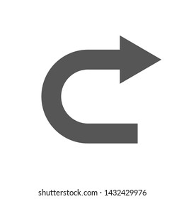 Refresh, Reload or Update icon with arrows. vector. Back Arrow Icon. Restart 