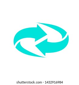 Refresh, Reload or Update icon with arrows. vector. Back Arrow Icon. Restart 