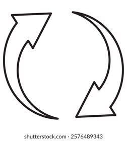 Refresh, Reload or Update icon with arrows. vector. Back Arrow Icon. Restart