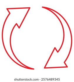 Refresh, Reload or Update icon with arrows. vector. Back Arrow Icon. Restart