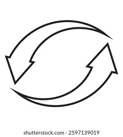Refresh, Reload or Update icon with arrows. vector. Back Arrow Icon. Restart design eps 10 