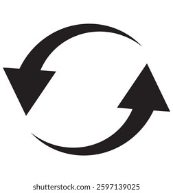 Refresh, Reload or Update icon with arrows. vector. Back Arrow Icon. Restart design eps 10 