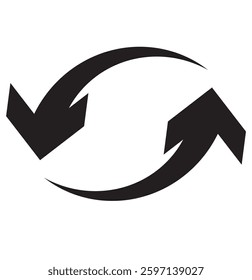 Refresh, Reload or Update icon with arrows. vector. Back Arrow Icon. Restart design eps 10 