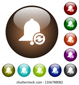Refresh reminder white icons on round color glass buttons
