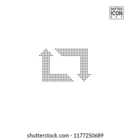 Refresh, Repeat Dot Pattern Icon. Update, Recursion Dotted Icon Isolated on White. Vector Background, Design Template. Can Be Used for Advertising, Web and Mobile UI.