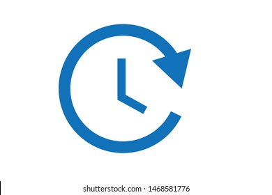 Refresh or reset icon vector ( blue version ) 