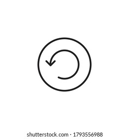 Refresh restart icon outline vector illustration