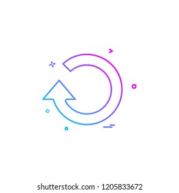 refresh restart icon vector design