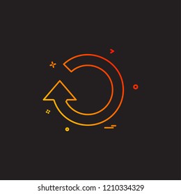 refresh restart icon vector design