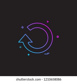 refresh restart icon vector design