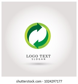 Refresh & Restart Logo. Symbol & Icon Vector Template.