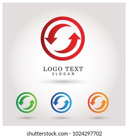 Refresh & Restart Logo. Symbol & Icon Vector Template.